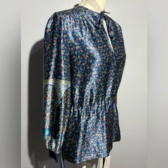 Marina Ferrari/Saks Fifth Avenue Floral 100%Silk Blouse